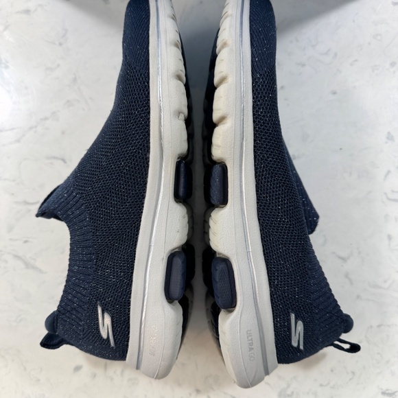 Sketchers Go Walk machine washable starlit navy slip ons, size 8.5 - Picture 8 of 16